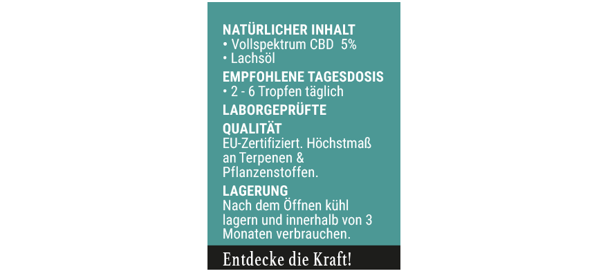 Full spektrum 5% CBD oil for animals